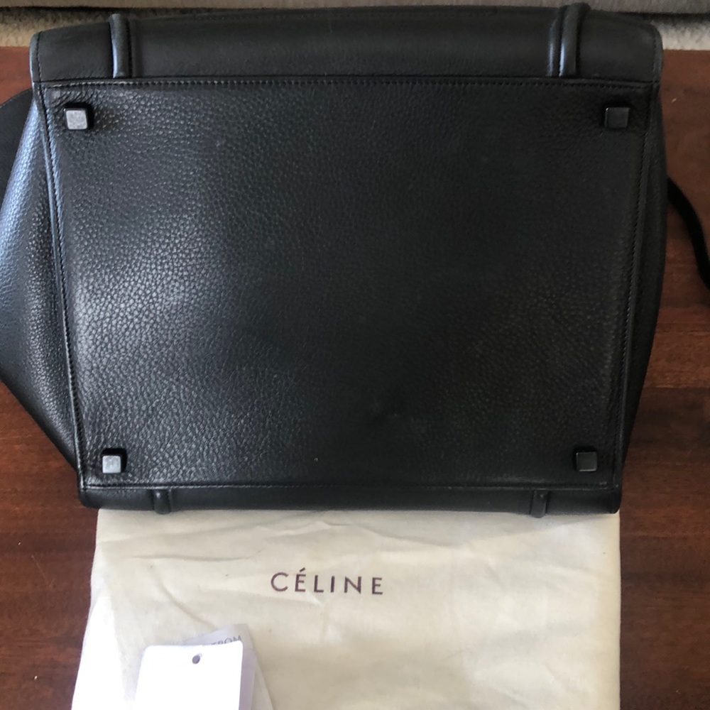 Celine Black Leather Mini Luggage Tote - Picture 4 of 15